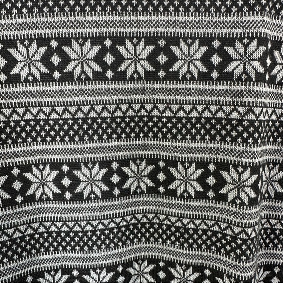 KAVU Longsleeved Knit Snowflake Pattern 1/4 Zip Base Layer Size L - Picture 7 of 8